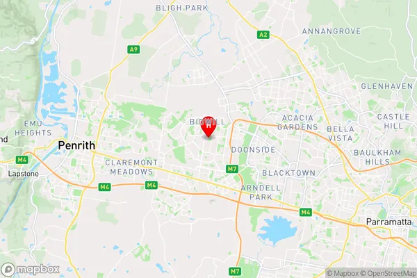 Hebersham,New South Wales Area Map