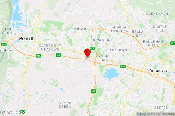 Minchinbury,New South Wales Area Map