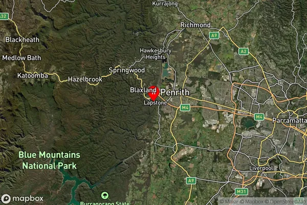 Lapstone,New South Wales Satellite Map