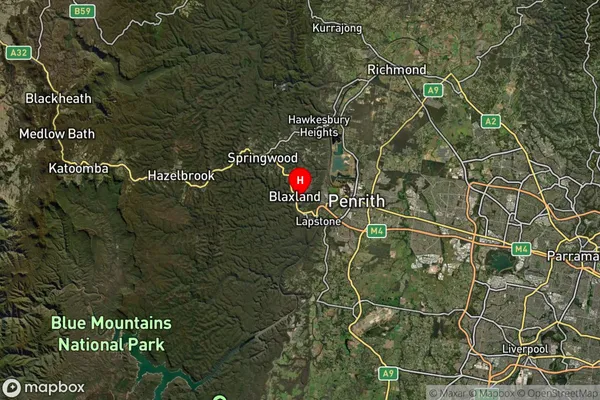 Blaxland,New South Wales Satellite Map