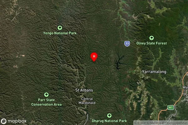 Fernances,New South Wales Satellite Map