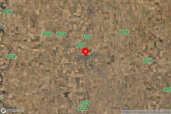 Warracknabeal,Victoria Satellite Map