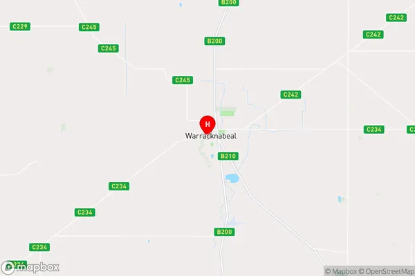 Warracknabeal,Victoria Area Map