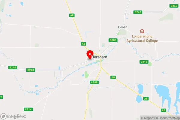 Horsham,Victoria Area Map