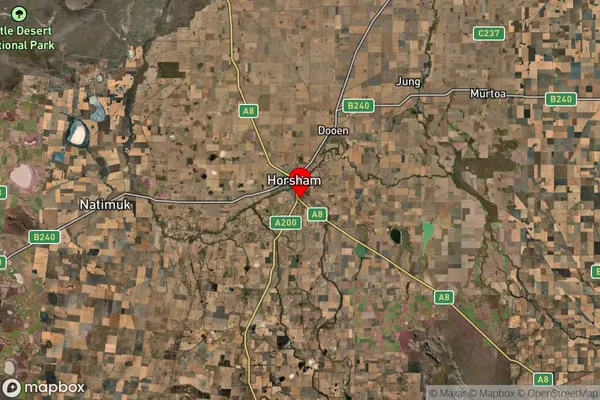 Horsham West,Victoria Satellite Map