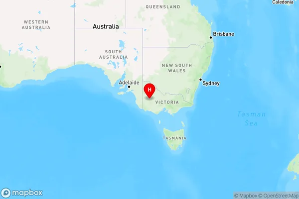 Horsham West,Victoria Region Map