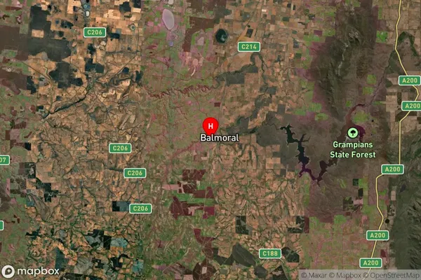 Balmoral,Victoria Satellite Map