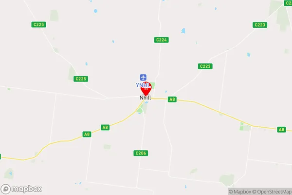 Nhill,Victoria Area Map