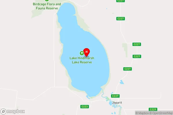 Lake Hindmarsh,Victoria Area Map