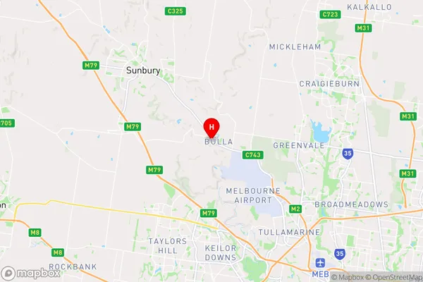 Bulla,Victoria Area Map