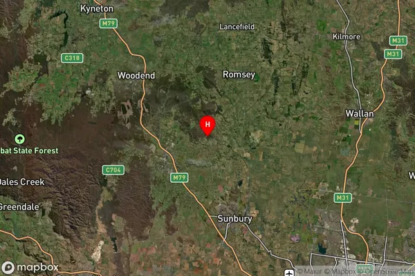 Riddells Creek,Victoria Satellite Map