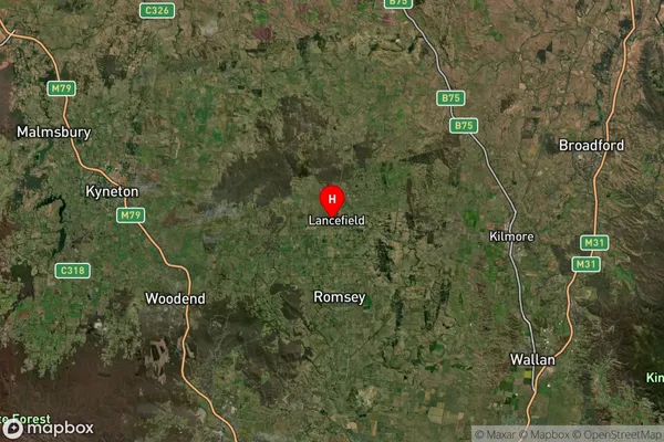 Lancefield,Victoria Satellite Map