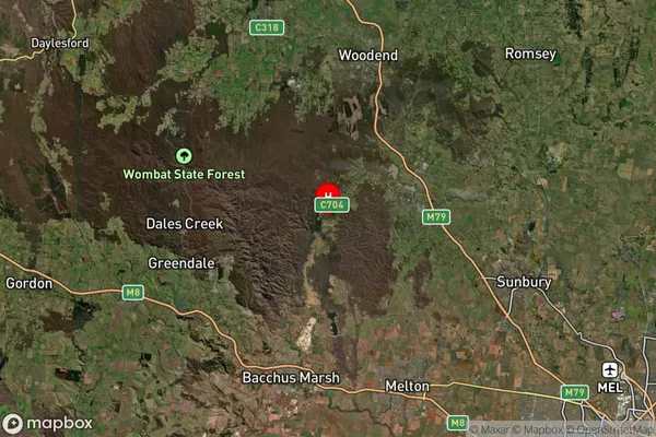 Bullengarook,Victoria Satellite Map