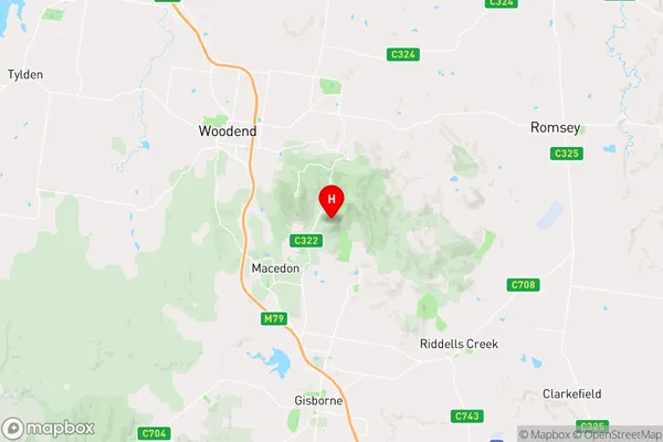 Mount Macedon,Victoria Area Map