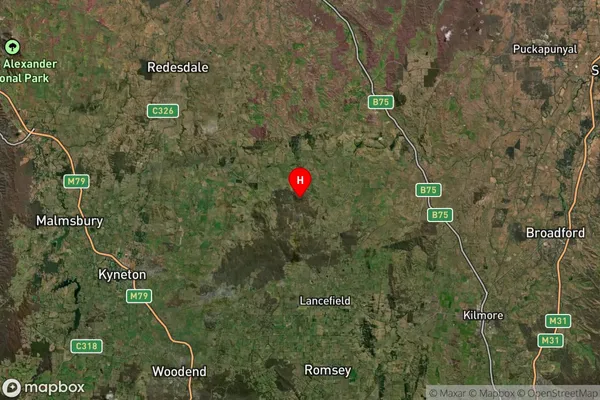 Baynton,Victoria Satellite Map