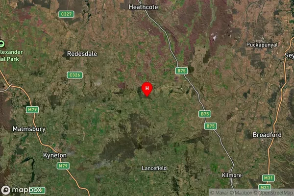 Baynton East,Victoria Satellite Map