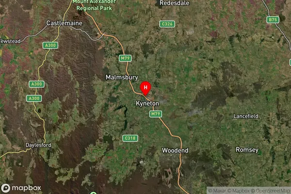 Kyneton,Victoria Satellite Map