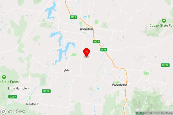 Kyneton South,Victoria Area Map