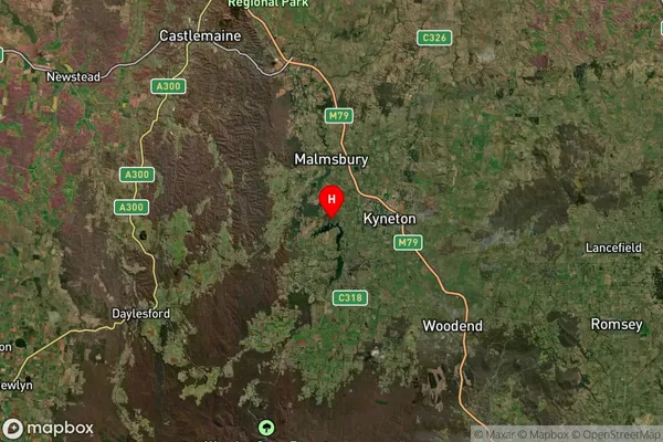 Lauriston,Victoria Satellite Map