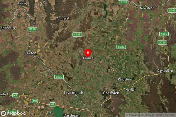 Clunes,Victoria Satellite Map