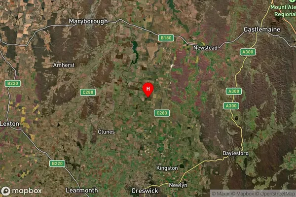 Glengower,Victoria Satellite Map