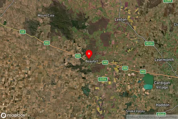 Beaufort,Victoria Satellite Map