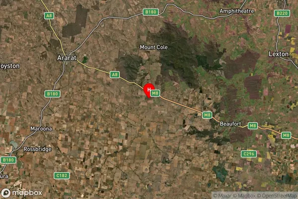 Buangor,Victoria Satellite Map