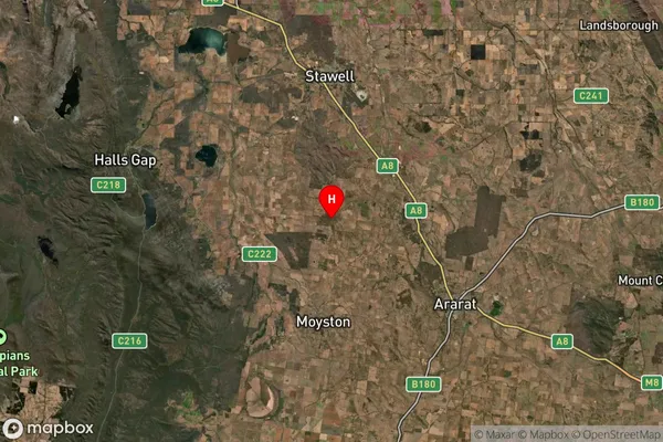 Rhymney,Victoria Satellite Map