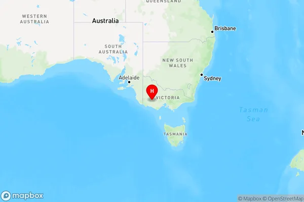 Bornes Hill,Victoria Region Map