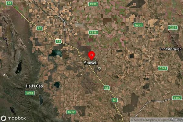 Stawell,Victoria Satellite Map