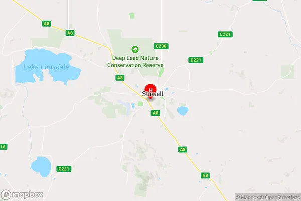 Stawell West,Victoria Area Map