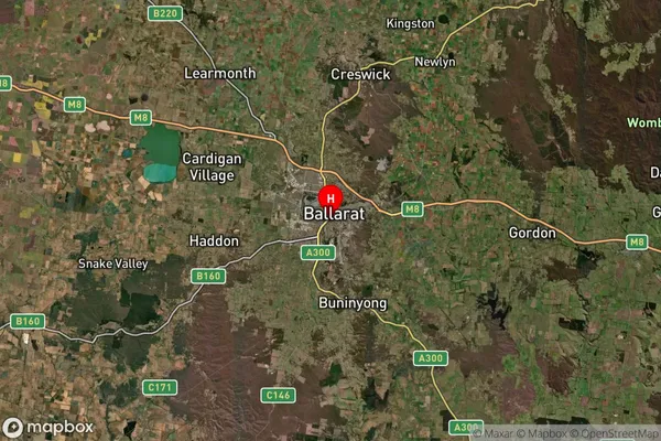 Ballarat,Victoria Satellite Map