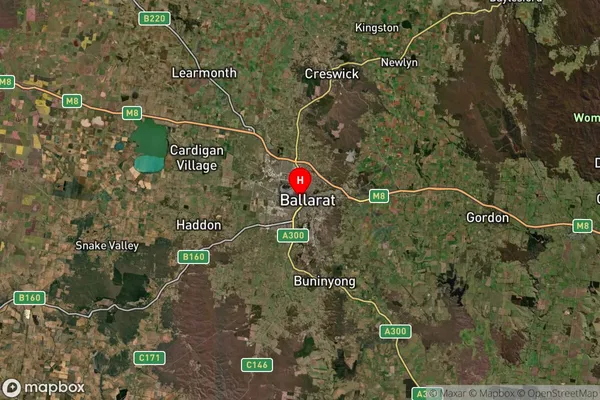 Ballarat Central,Victoria Satellite Map