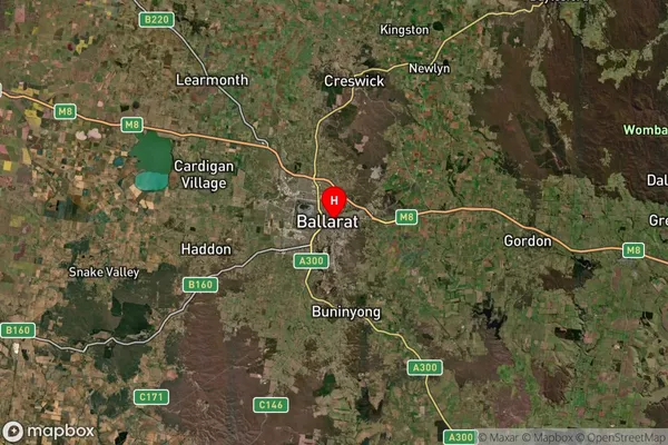 Ballarat East,Victoria Satellite Map