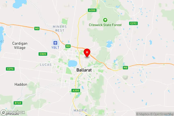 Ballarat North,Victoria Area Map