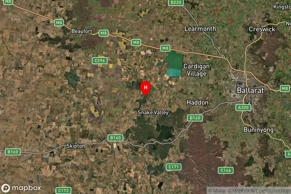 Carngham,Victoria Satellite Map