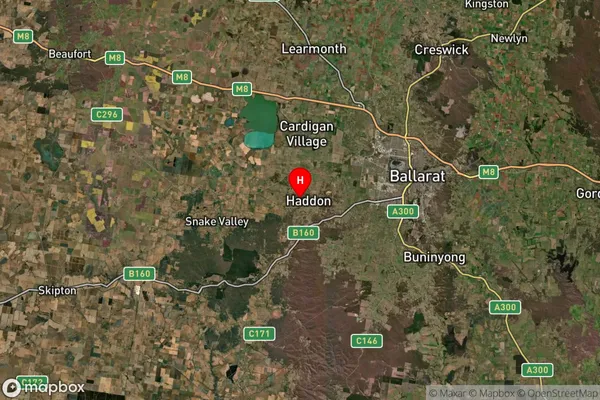 Haddon,Victoria Satellite Map