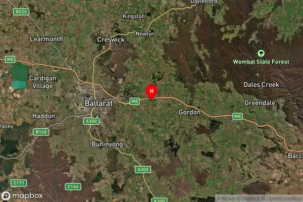 Bungaree,Victoria Satellite Map