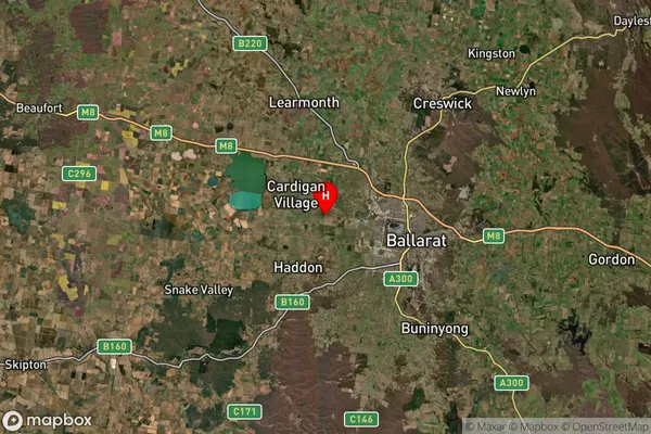 Cardigan,Victoria Satellite Map