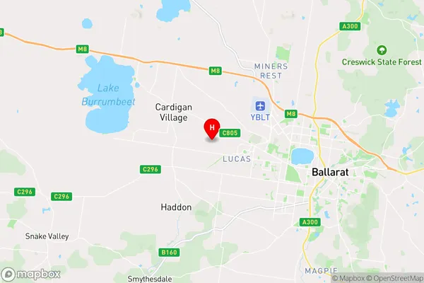 Cardigan,Victoria Area Map