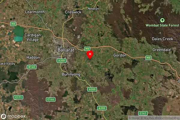 Dunnstown,Victoria Satellite Map