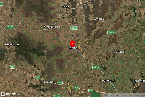 Lexton,Victoria Satellite Map