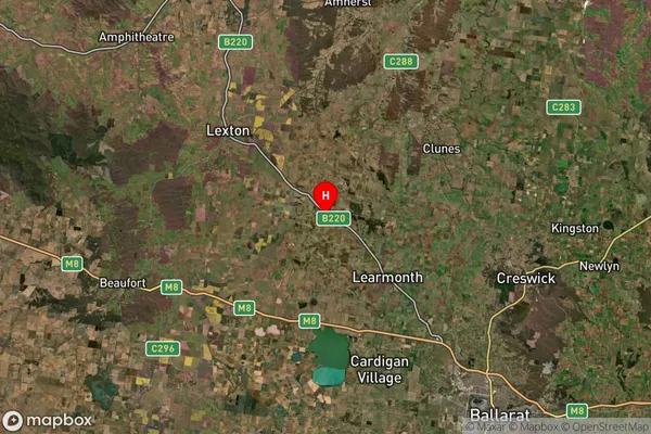 Waubra,Victoria Satellite Map