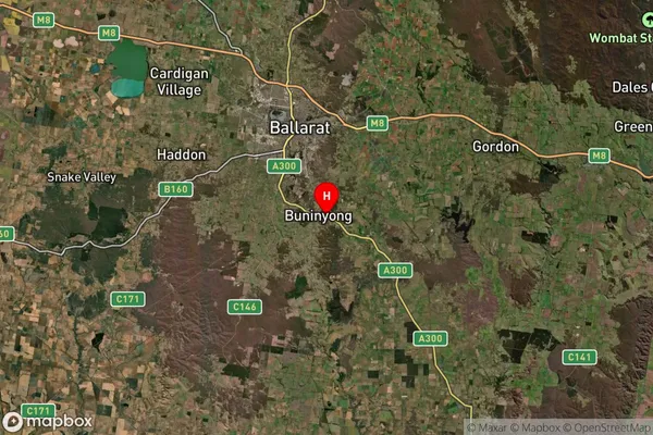 Buninyong,Victoria Satellite Map