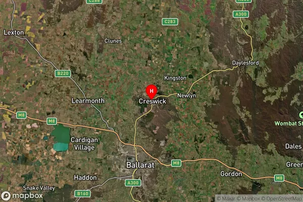 Creswick,Victoria Satellite Map