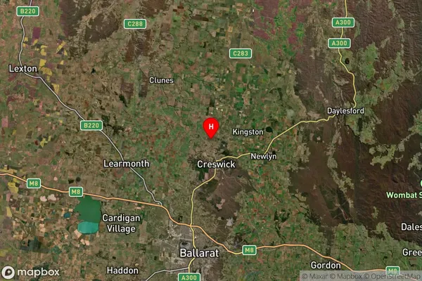 Creswick North,Victoria Satellite Map