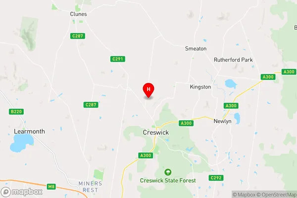 Creswick North,Victoria Area Map