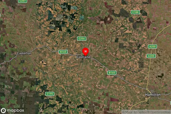 Coleraine,Victoria Satellite Map