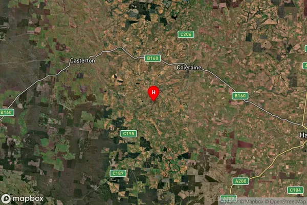 Paschendale,Victoria Satellite Map