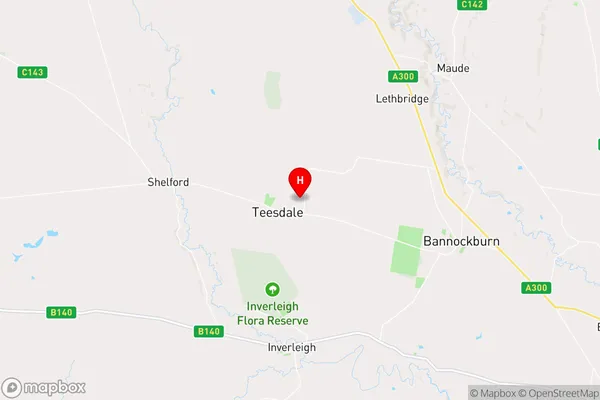 Teesdale,Victoria Area Map